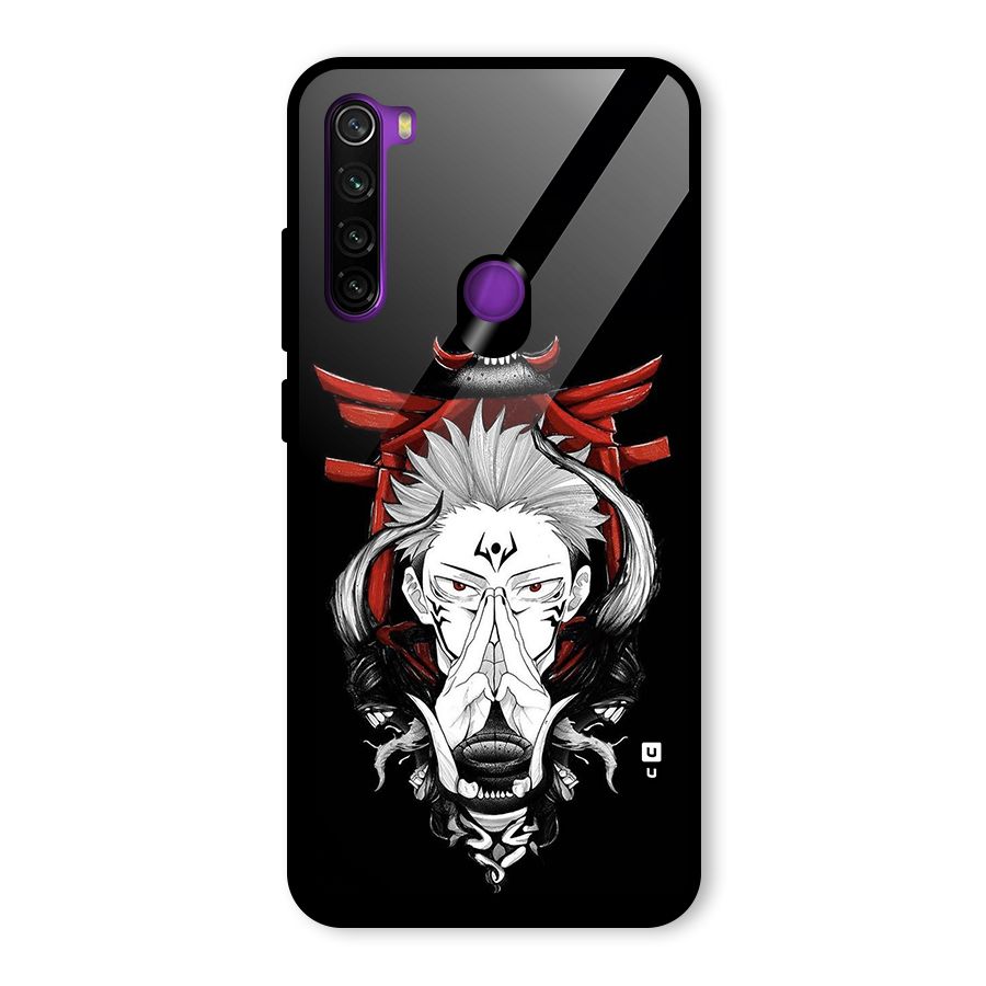 Demon King Sukuna Glass Back Case for Redmi Note 8
