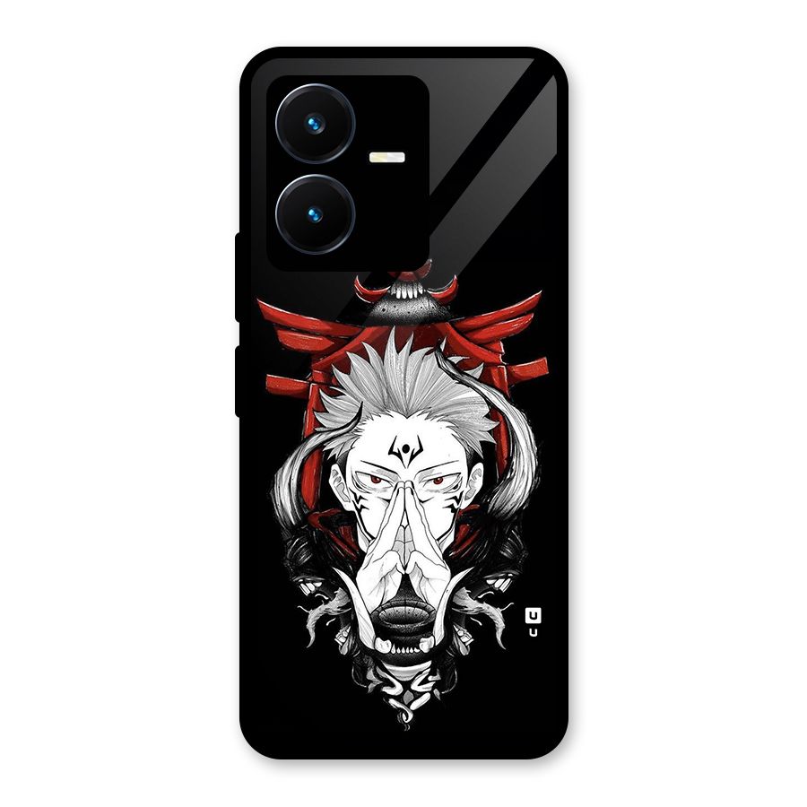 Demon King Sukuna Glass Back Case for Vivo Y22s