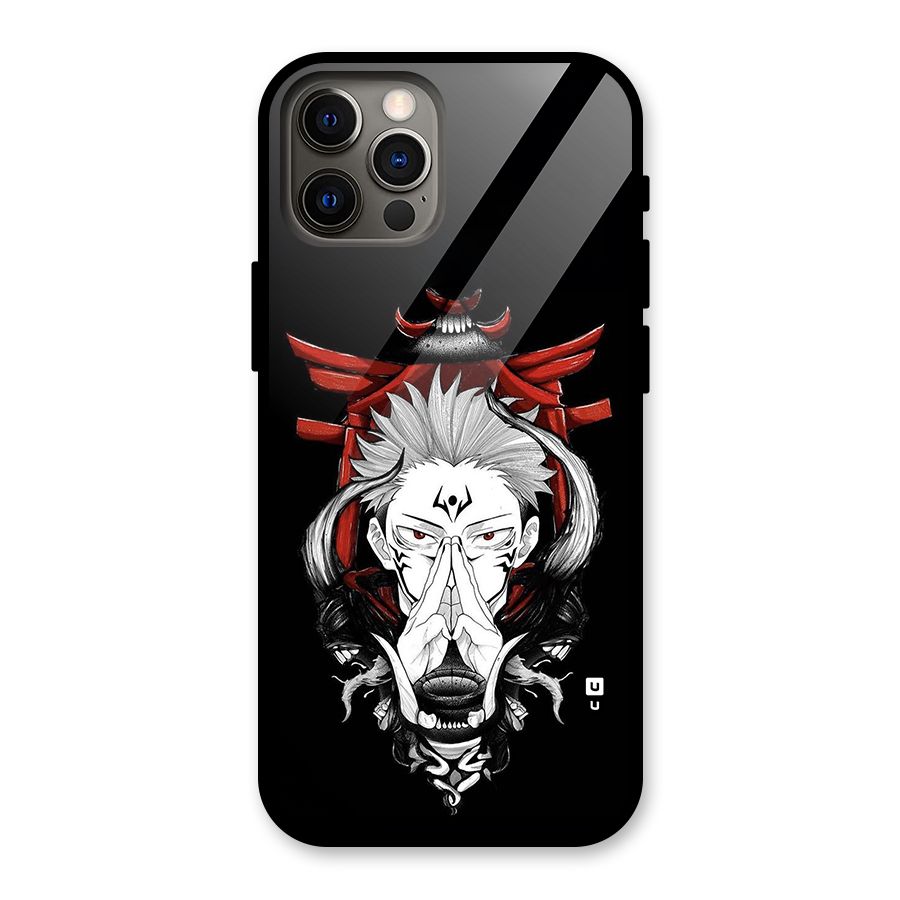 Demon King Sukuna Glass Back Case for iPhone 12 Pro