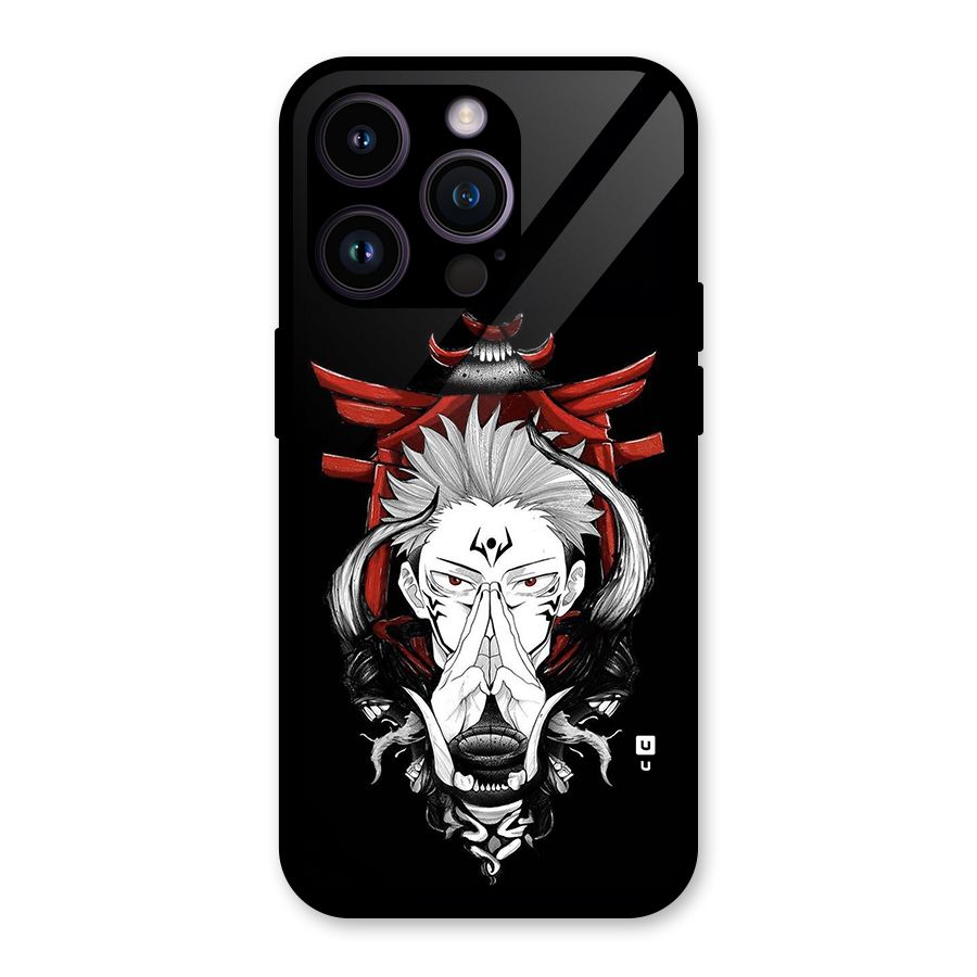 Demon King Sukuna Glass Back Case for iPhone 14 Pro