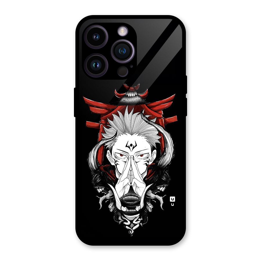 Demon King Sukuna Glass Back Case for iPhone 14 Pro Max