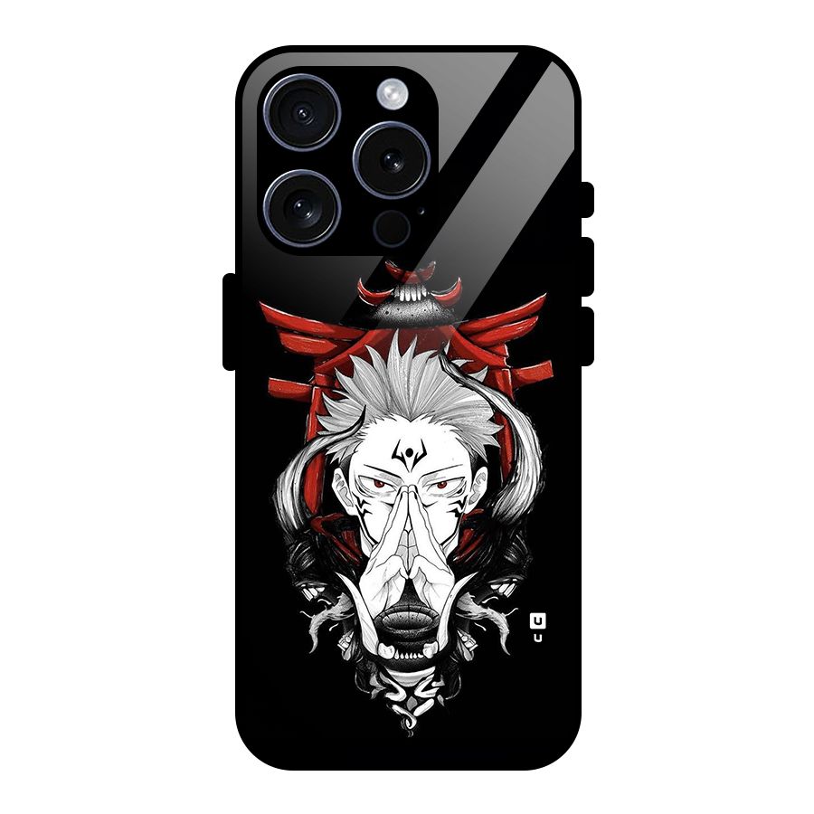 Demon King Sukuna Glass Back Case for iPhone 15 Pro