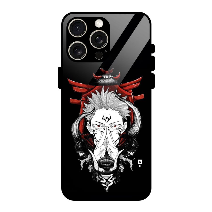 Demon King Sukuna Glass Back Case for iPhone 15 Pro Max