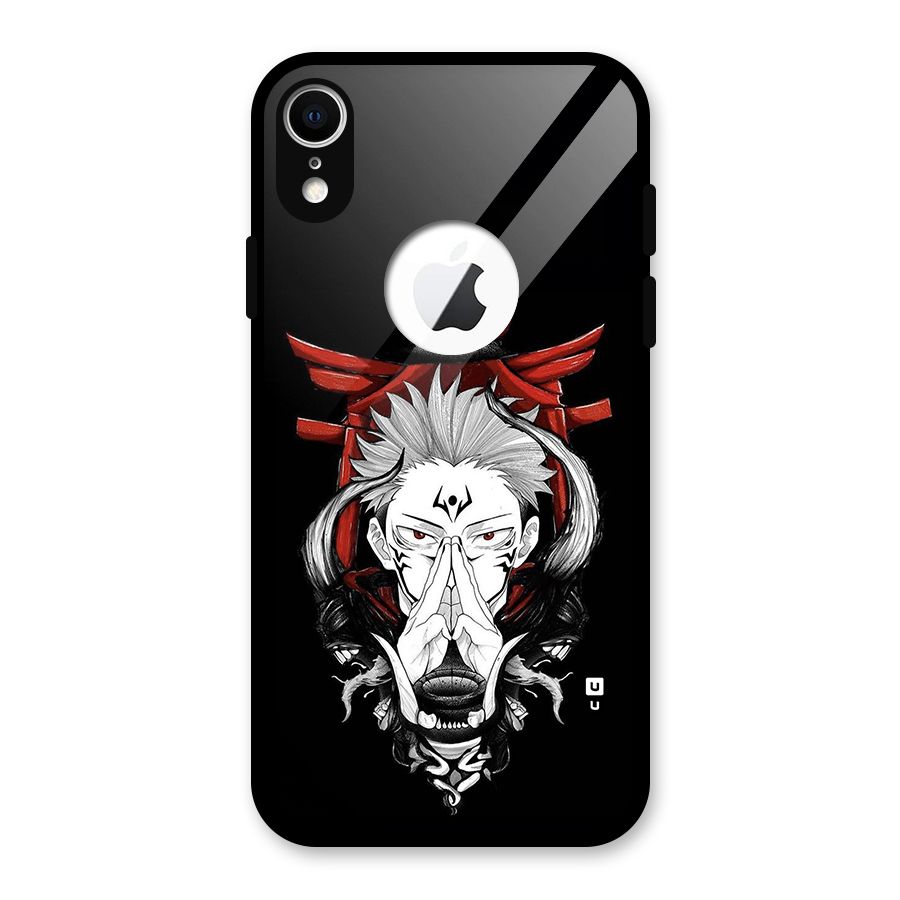 Demon King Sukuna Glass Back Case for iPhone XR Logo Cut