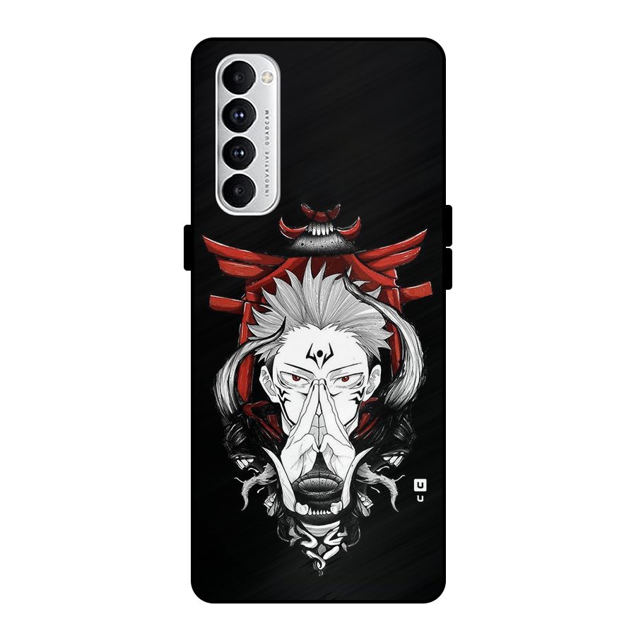 Demon King Sukuna Metal Back Case for Oppo Reno4 Pro