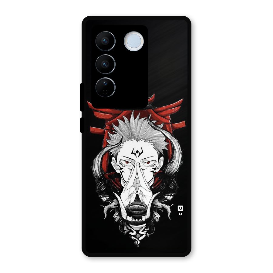 Demon King Sukuna Metal Back Case for Vivo V27 Pro