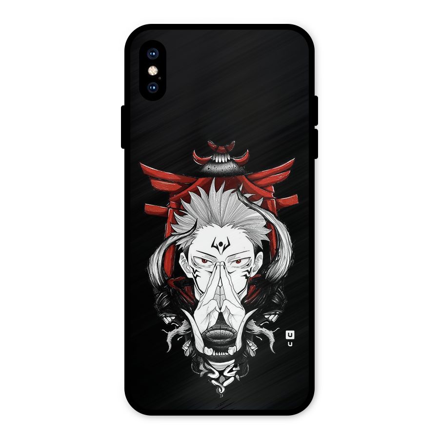 Demon King Sukuna Metal Back Case for iPhone XS Max