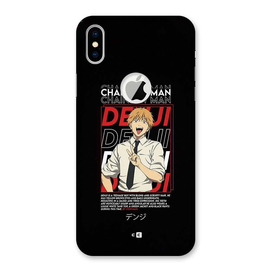Denji Chainsaw Man Back Case for iPhone X Logo Cut
