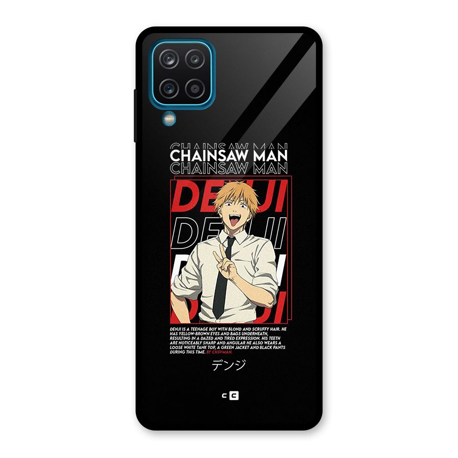 Denji Chainsaw Man Glass Back Case for Galaxy A12