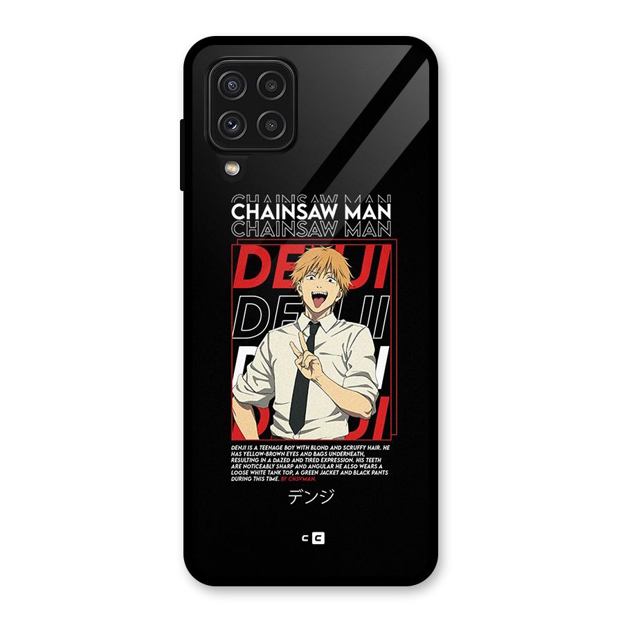 Denji Chainsaw Man Glass Back Case for Galaxy A22 4G