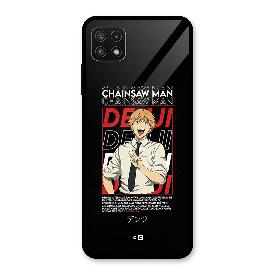 Denji Chainsaw Man Glass Back Case for Galaxy A22 5G