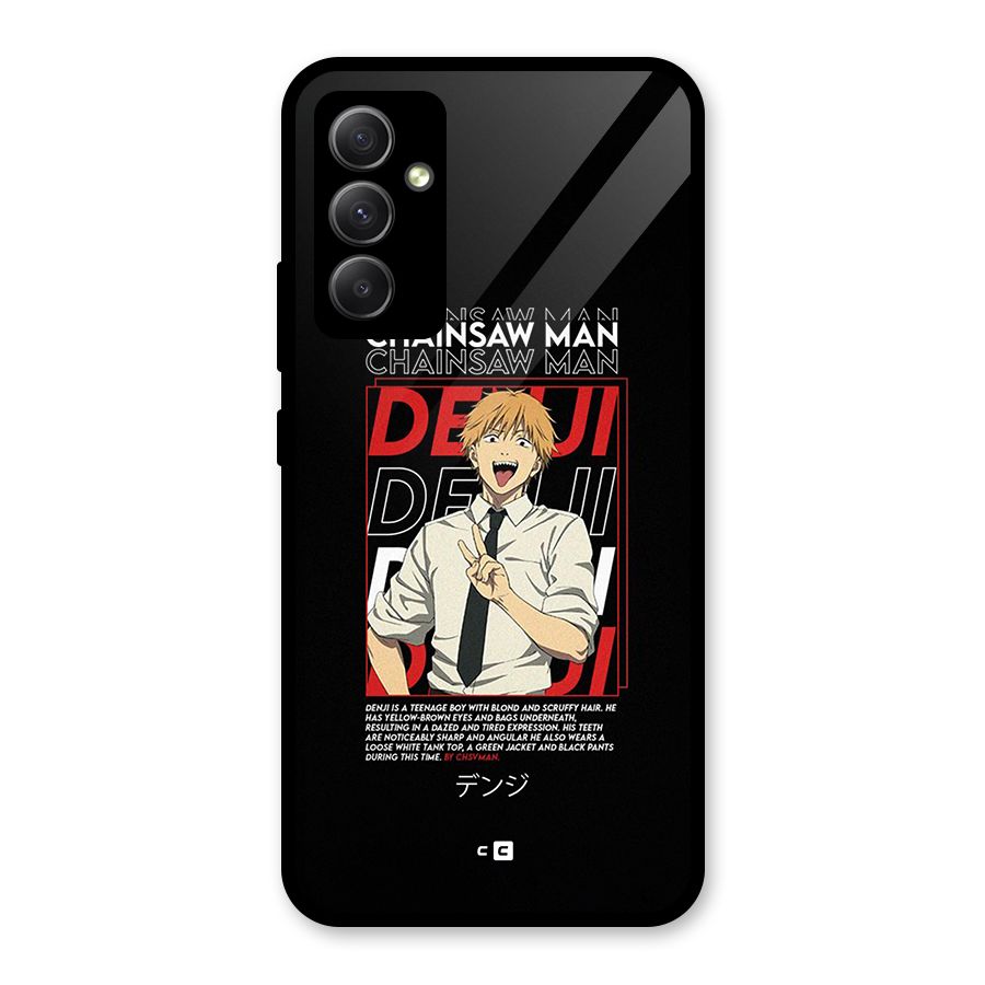 Denji Chainsaw Man Glass Back Case for Galaxy A34