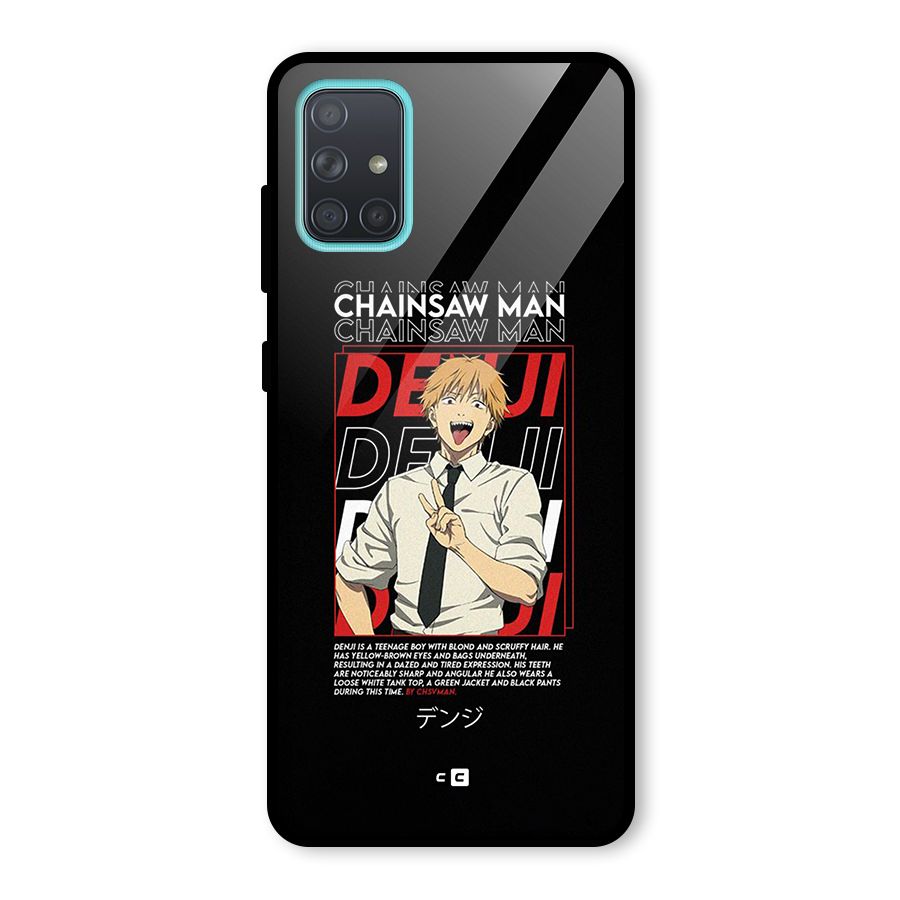 Denji Chainsaw Man Glass Back Case for Galaxy A71