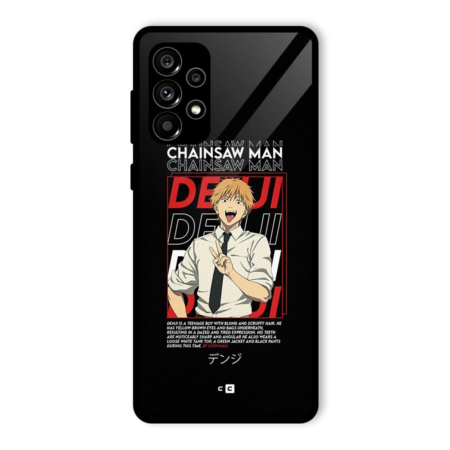 Denji Chainsaw Man Glass Back Case for Galaxy A73 5G