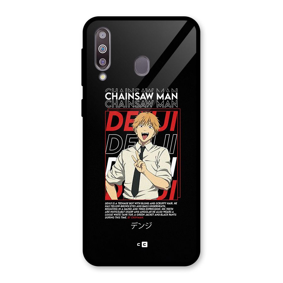 Denji Chainsaw Man Glass Back Case for Galaxy M30