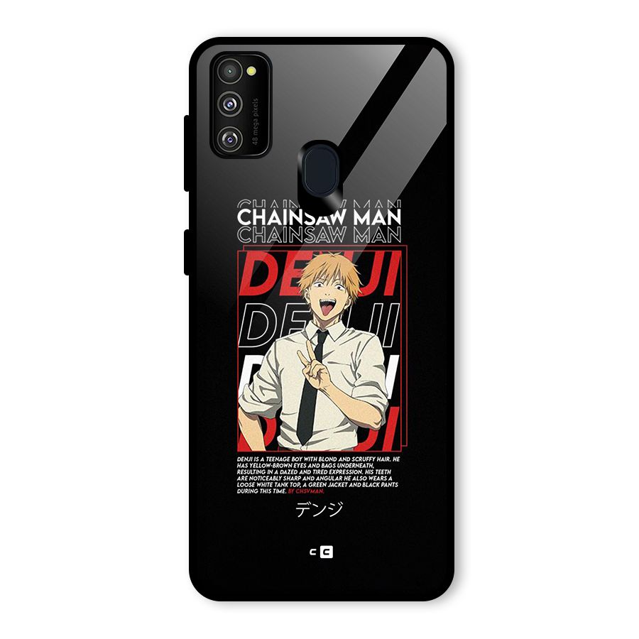 Denji Chainsaw Man Glass Back Case for Galaxy M30s