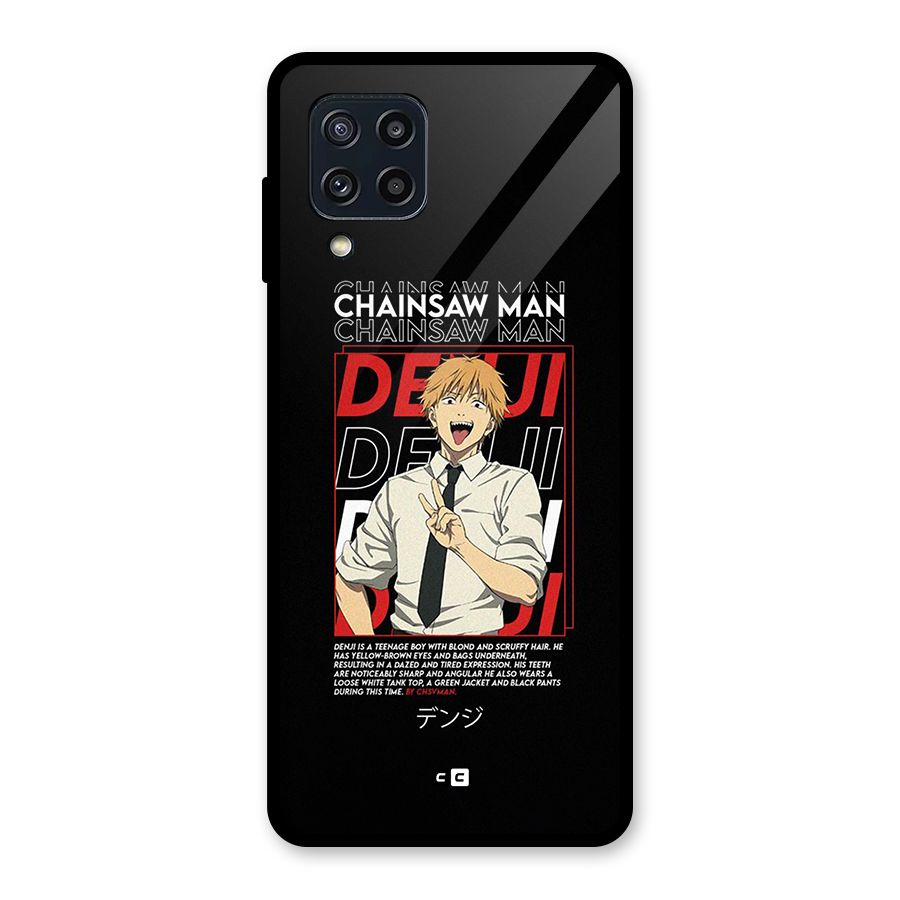 Denji Chainsaw Man Glass Back Case for Galaxy M32