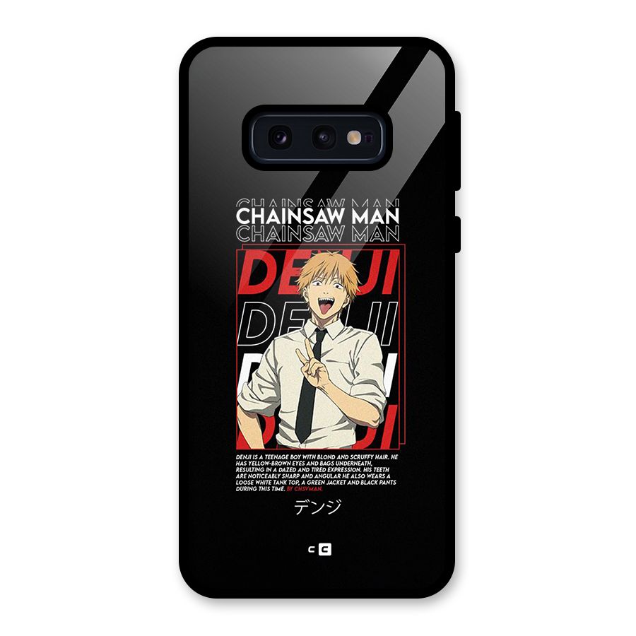 Denji Chainsaw Man Glass Back Case for Galaxy S10e