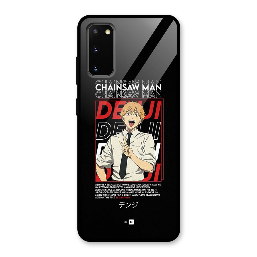 Denji Chainsaw Man Glass Back Case for Galaxy S20