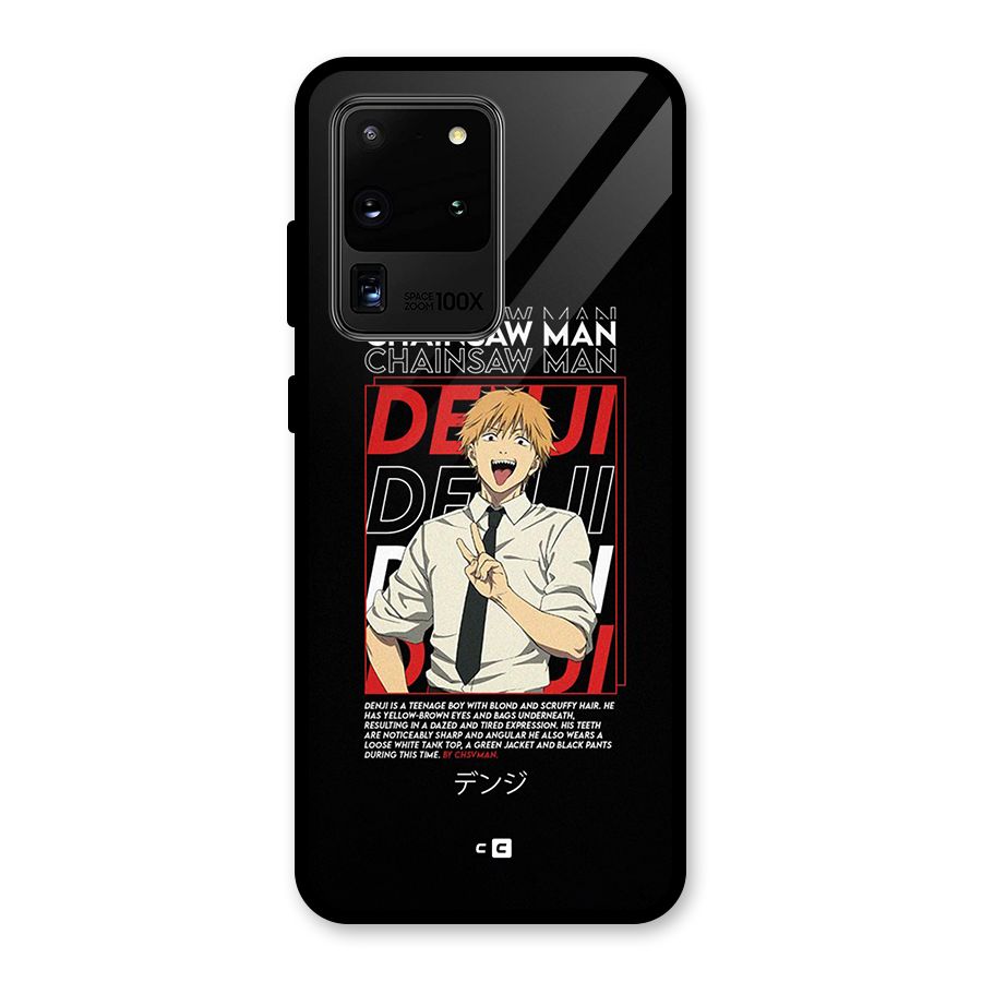 Denji Chainsaw Man Glass Back Case for Galaxy S20 Ultra