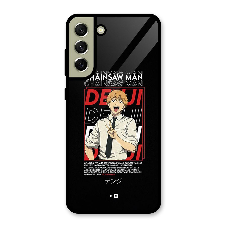 Denji Chainsaw Man Glass Back Case for Galaxy S21 FE 5G
