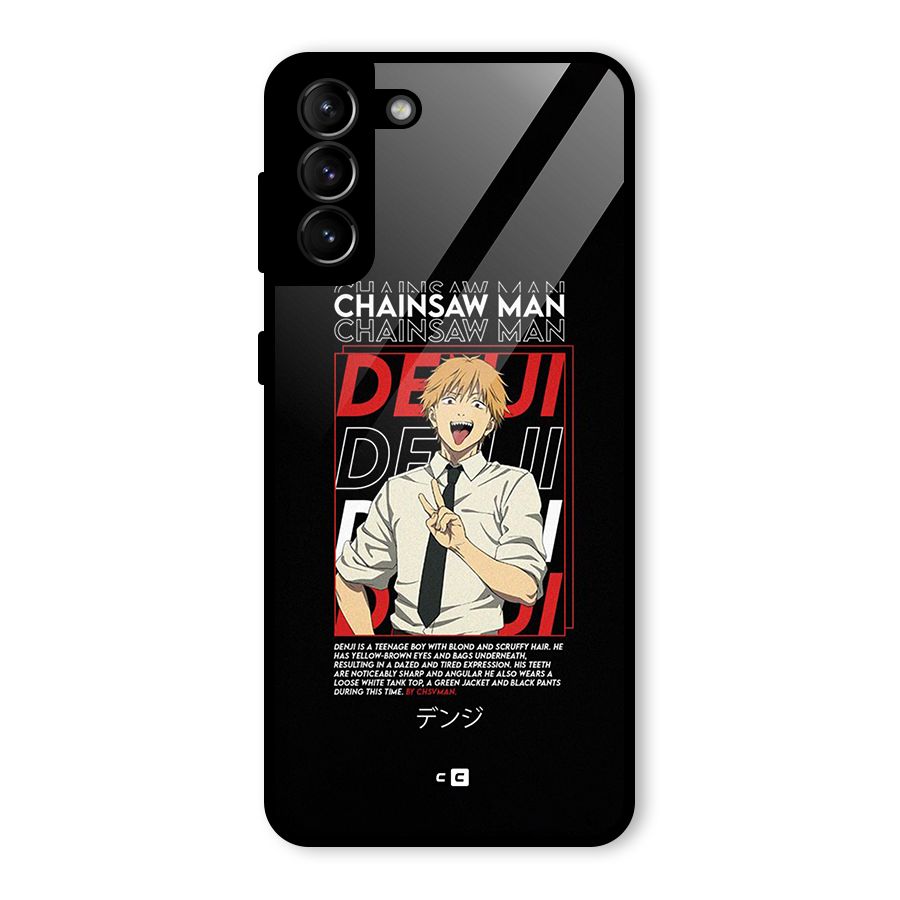 Denji Chainsaw Man Glass Back Case for Galaxy S21 Plus