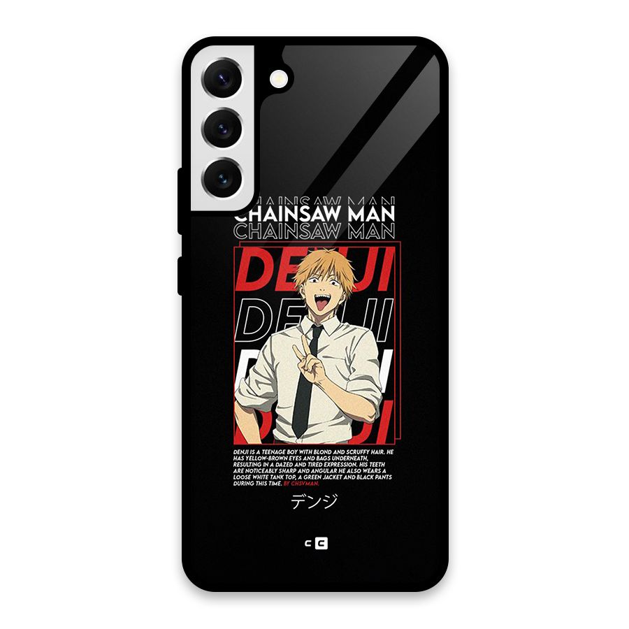 Denji Chainsaw Man Glass Back Case for Galaxy S22 Plus 5G