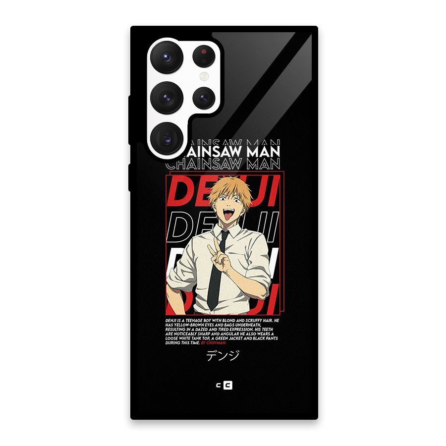 Denji Chainsaw Man Glass Back Case for Galaxy S22 Ultra 5G