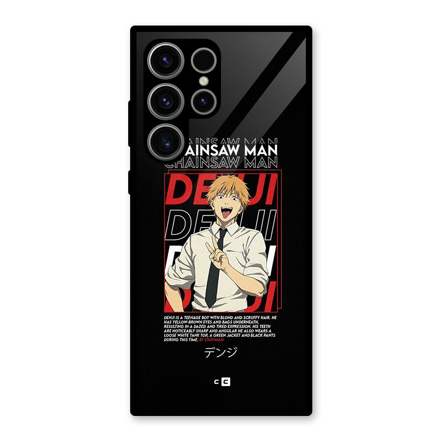 Denji Chainsaw Man Glass Back Case for Galaxy S23 Ultra