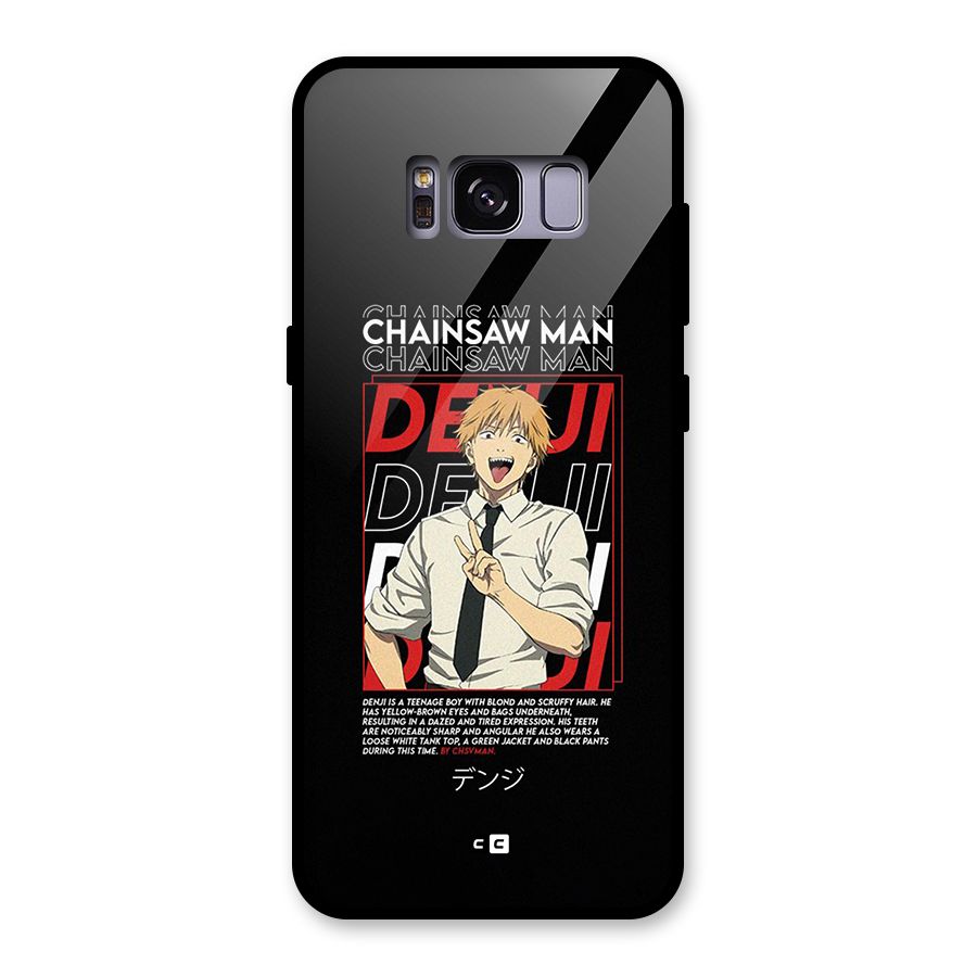 Denji Chainsaw Man Glass Back Case for Galaxy S8