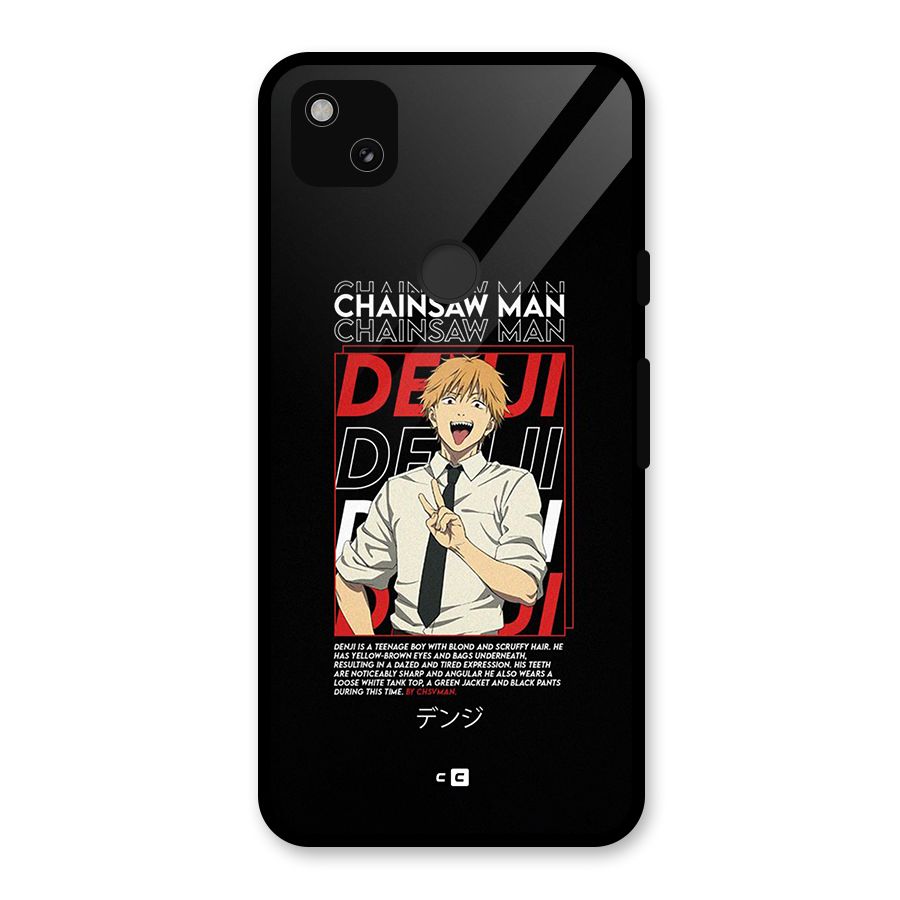 Denji Chainsaw Man Glass Back Case for Google Pixel 4a