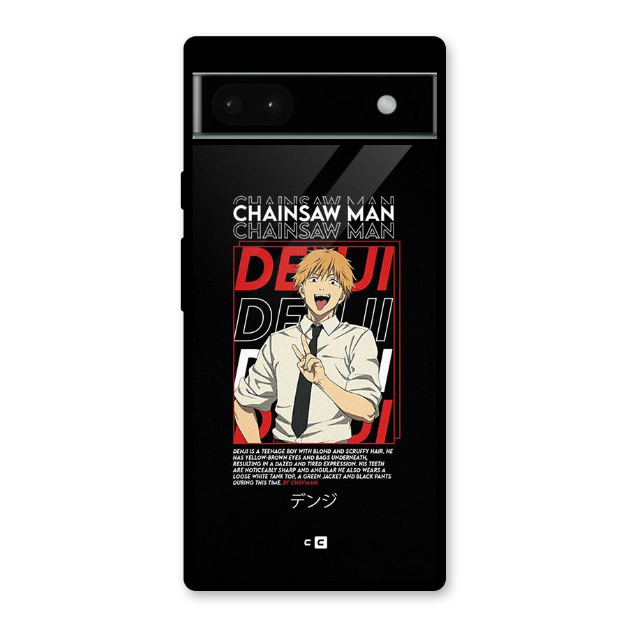 Denji Chainsaw Man Glass Back Case for Google Pixel 6a