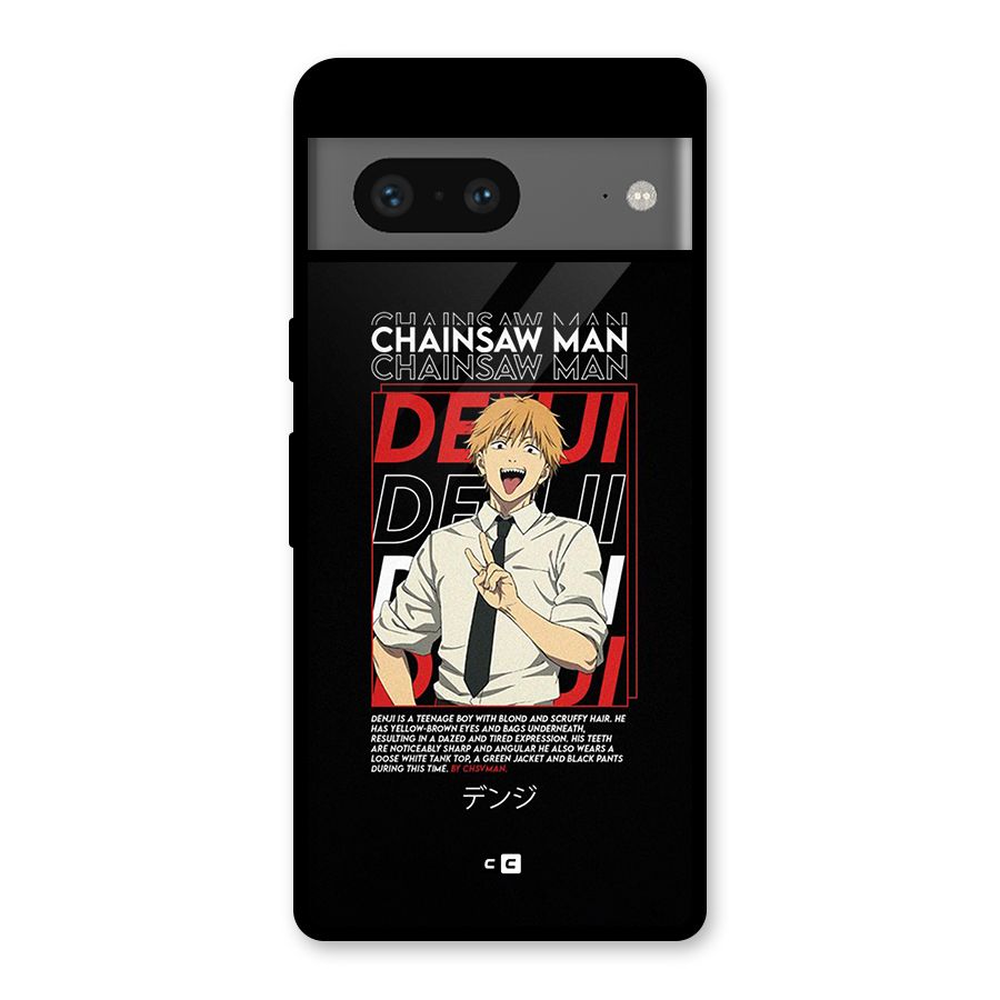 Denji Chainsaw Man Glass Back Case for Google Pixel 7
