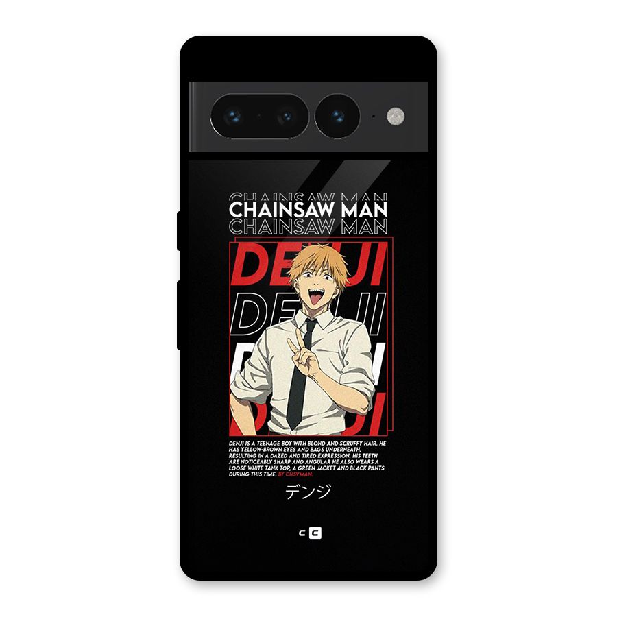 Denji Chainsaw Man Glass Back Case for Google Pixel 7 Pro