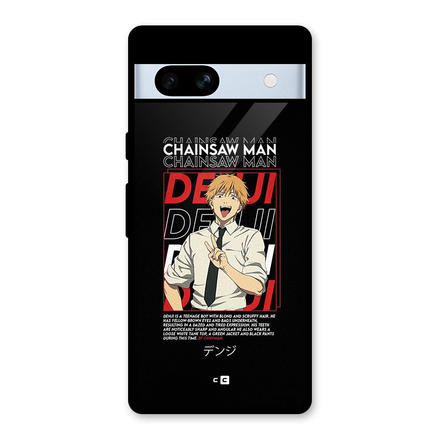 Denji Chainsaw Man Glass Back Case for Google Pixel 7a