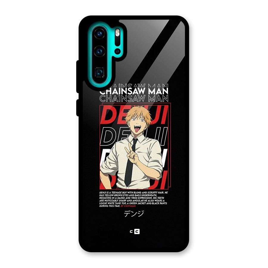 Denji Chainsaw Man Glass Back Case for Huawei P30 Pro