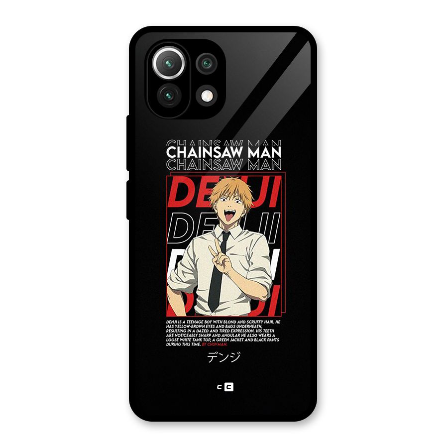 Denji Chainsaw Man Glass Back Case for Mi 11 Lite