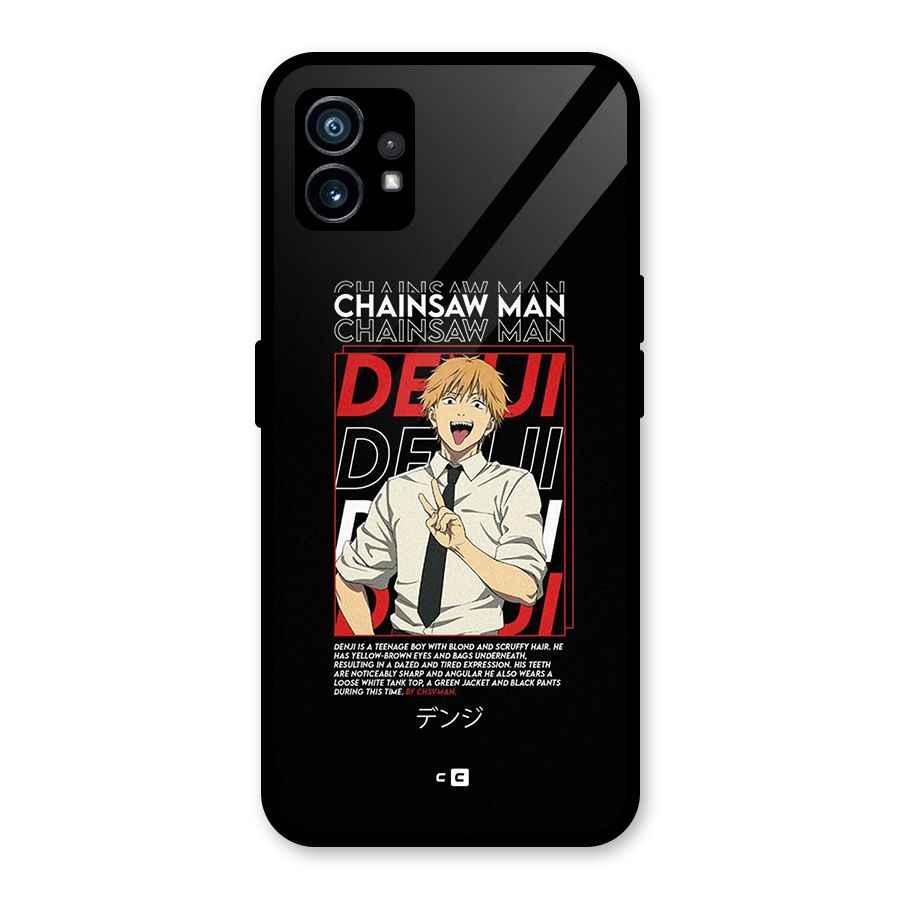 Denji Chainsaw Man Glass Back Case for Nothing Phone 1