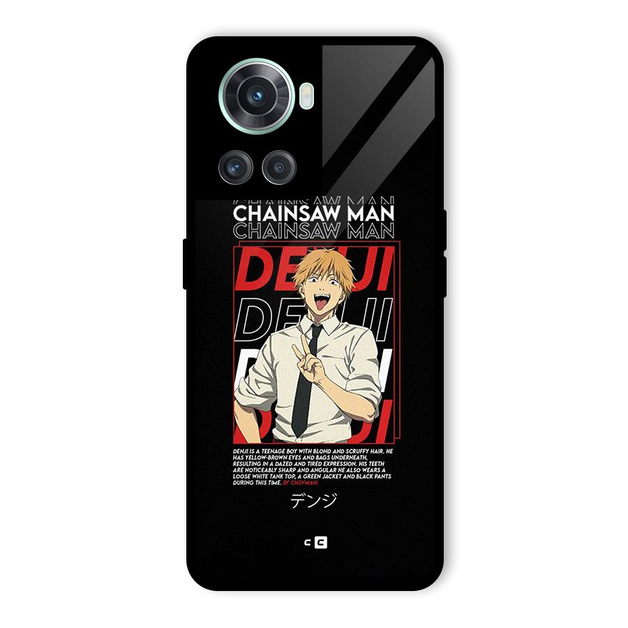 Denji Chainsaw Man Glass Back Case for OnePlus 10R