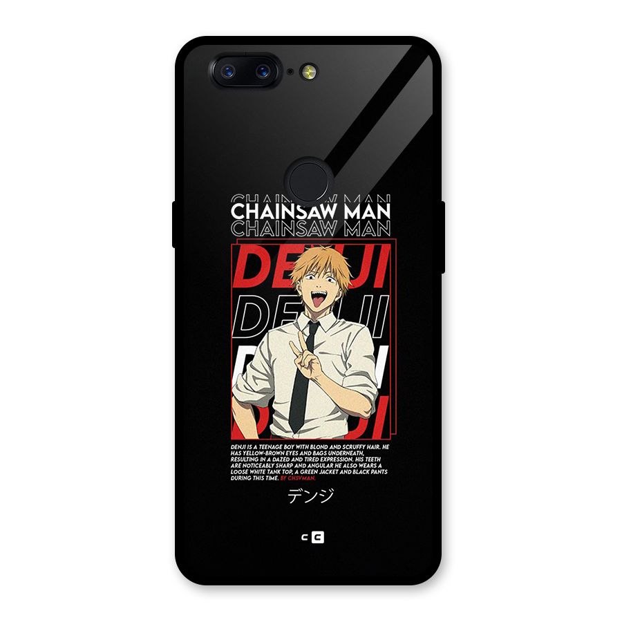 Denji Chainsaw Man Glass Back Case for OnePlus 5T