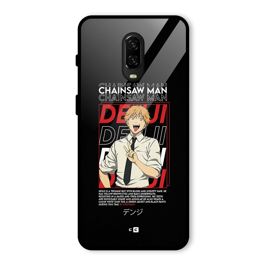 Denji Chainsaw Man Glass Back Case for OnePlus 6T
