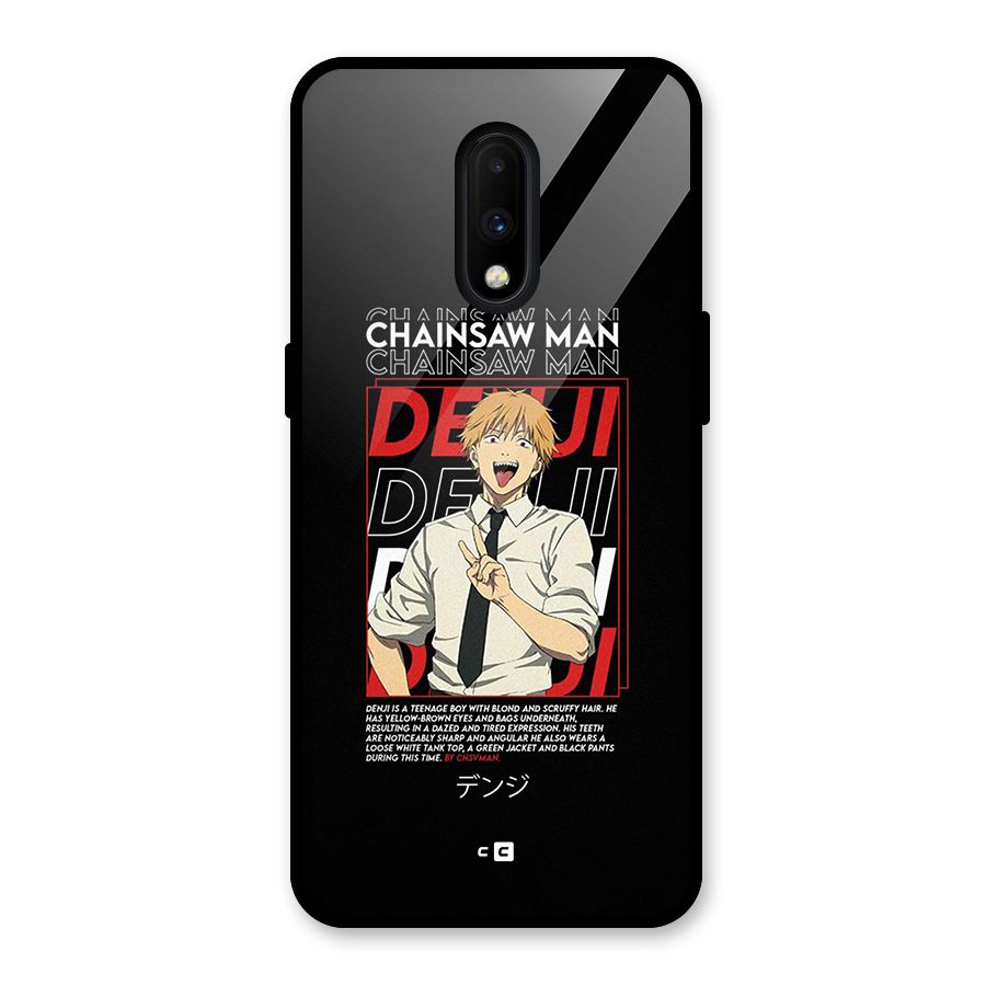 Denji Chainsaw Man Glass Back Case for OnePlus 7