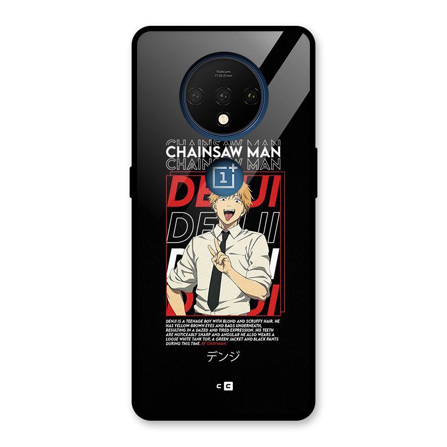 Denji Chainsaw Man Glass Back Case for OnePlus 7T