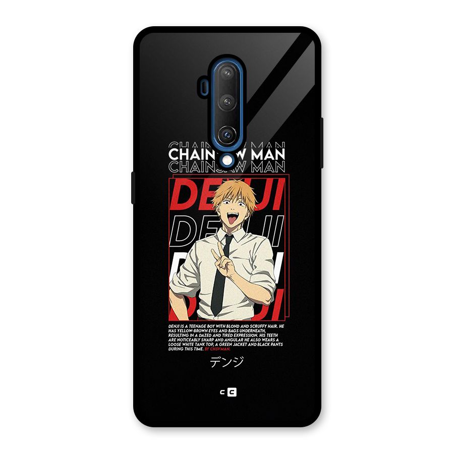 Denji Chainsaw Man Glass Back Case for OnePlus 7T Pro