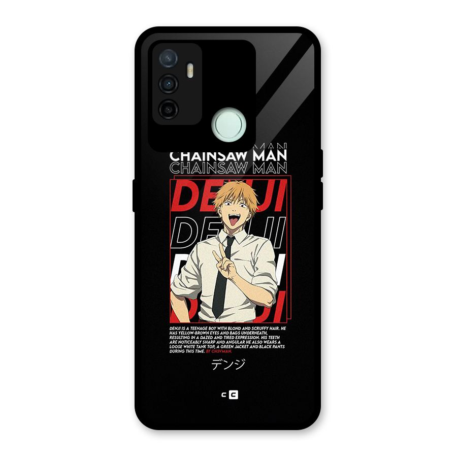 Denji Chainsaw Man Glass Back Case for Oppo A53