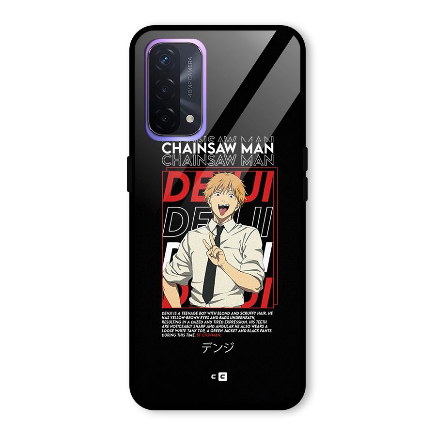 Denji Chainsaw Man Glass Back Case for Oppo A74 5G