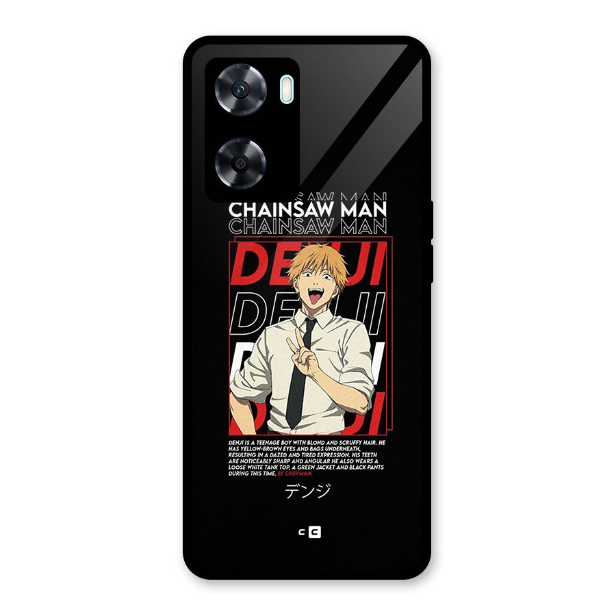 Denji Chainsaw Man Glass Back Case for Oppo A77
