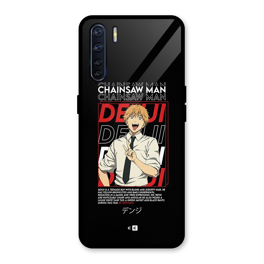 Denji Chainsaw Man Glass Back Case for Oppo F15