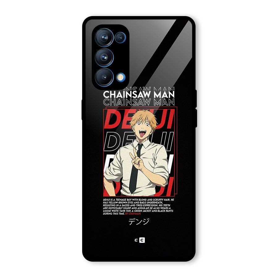 Denji Chainsaw Man Glass Back Case for Oppo Reno5 Pro 5G
