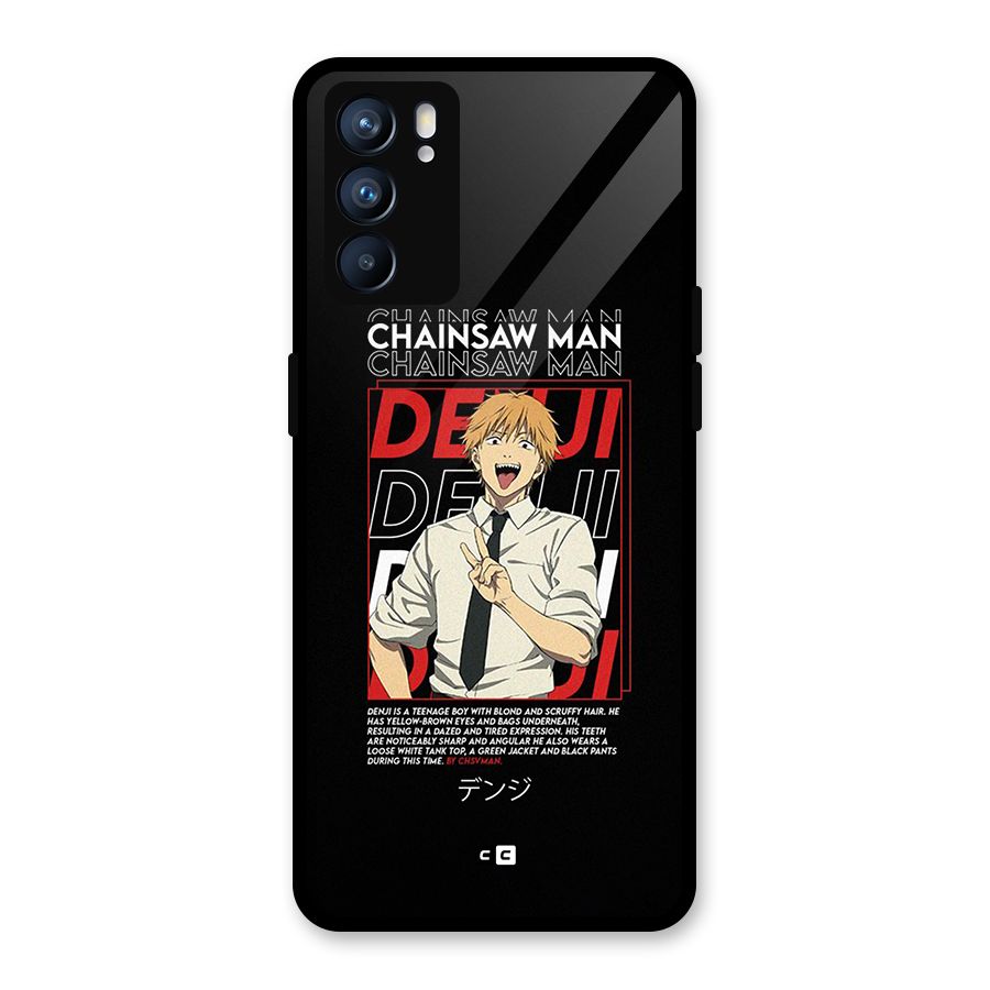 Denji Chainsaw Man Glass Back Case for Oppo Reno6 5G